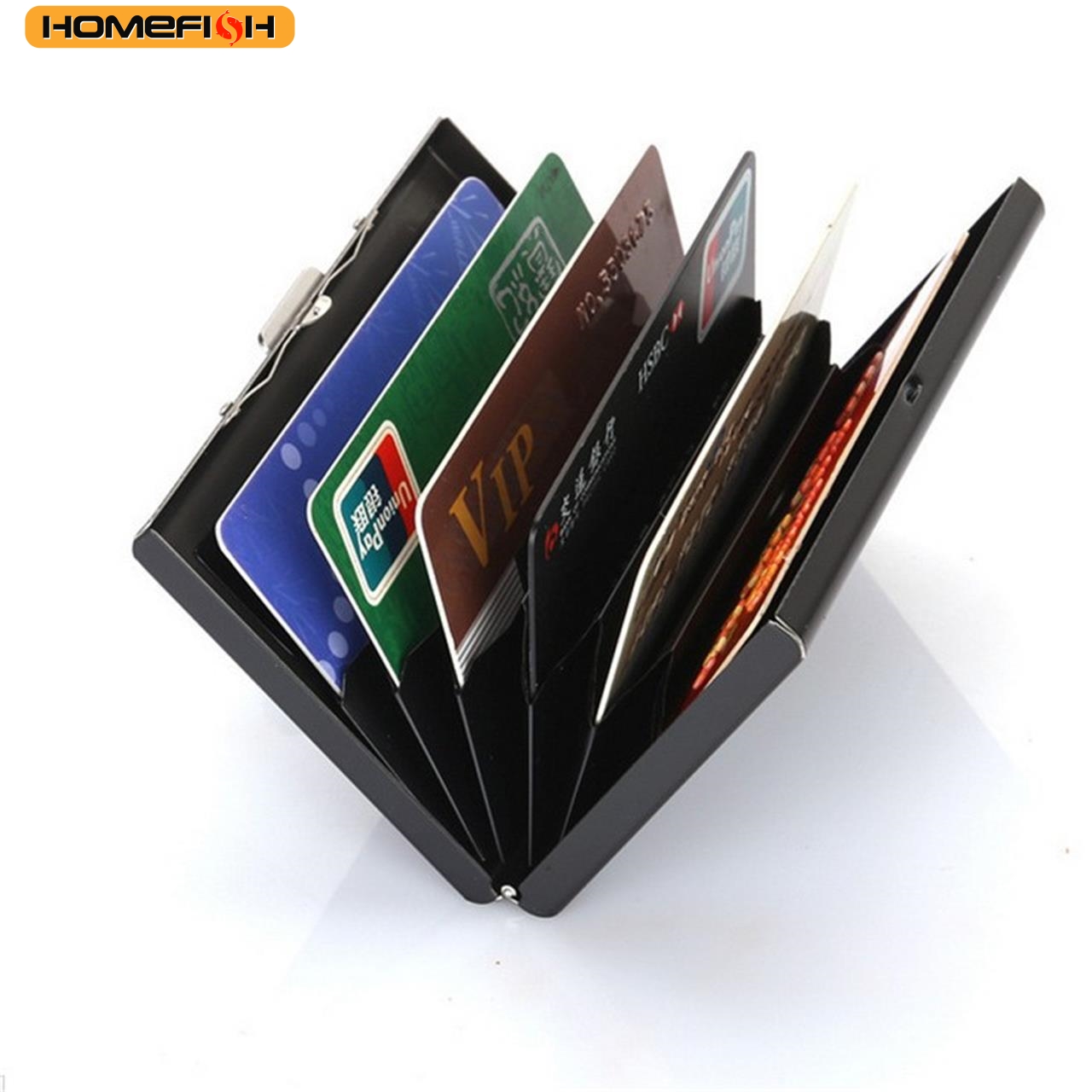 Slim Card Slot Case - Tarjetero de Acero Inoxidable con Bloqueo