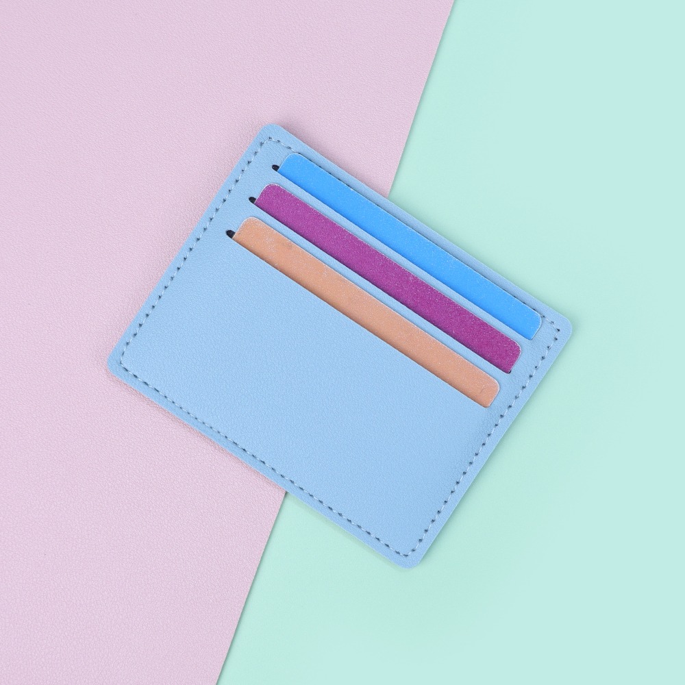 Slim Card Slot Case - Nuevo Tarjetero de Cuero PU, 5