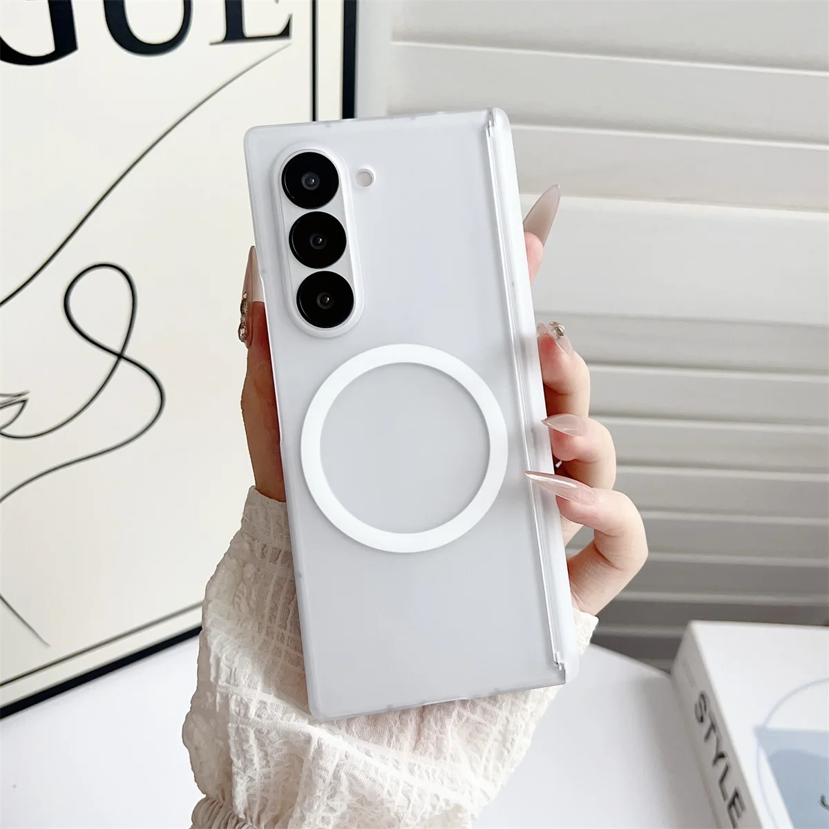 Matte Frosted Case - Funda de teléfono magnética translúcida esmerilada