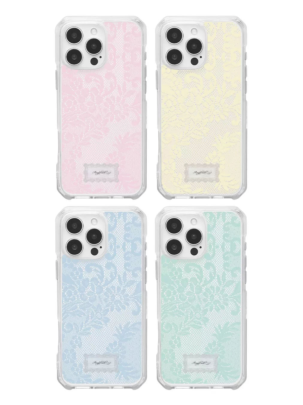 Phone Cases Best - Funda Transparente Coreana de Encaje de