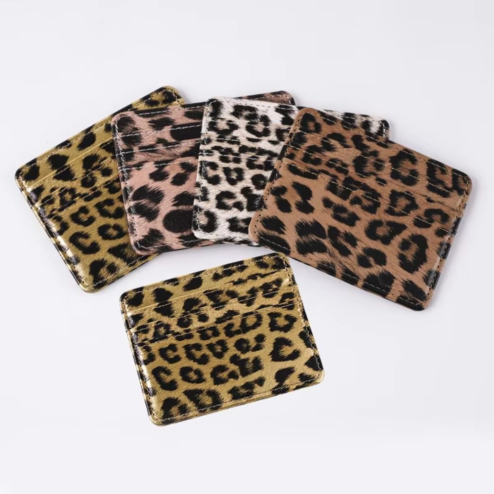 Slim Card Slot Case - Cartera clásica de cuero PU con