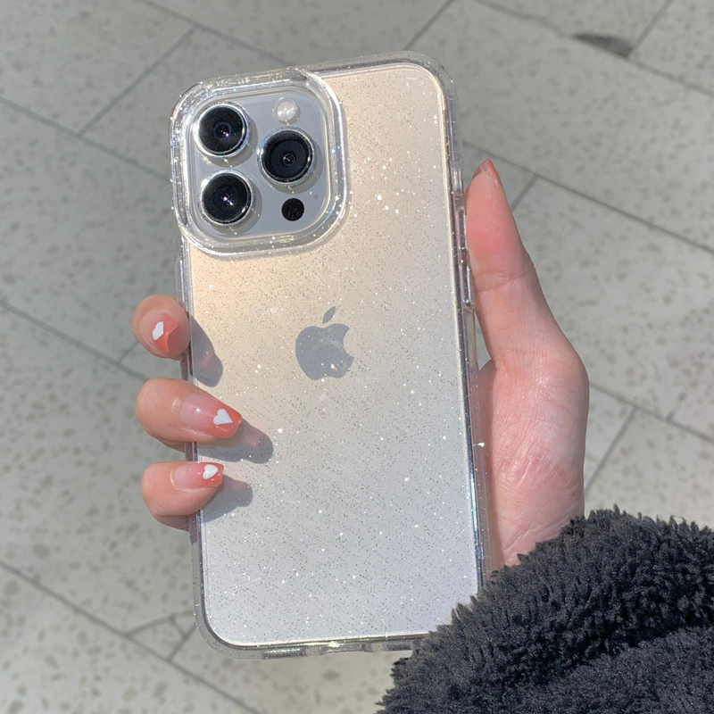 Phone Cases Best - Funda de teléfono transparente con purpurina