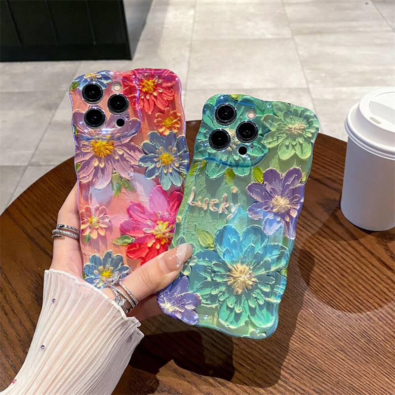 Phone Cases Drawing - Funda de teléfono de silicona ondulada