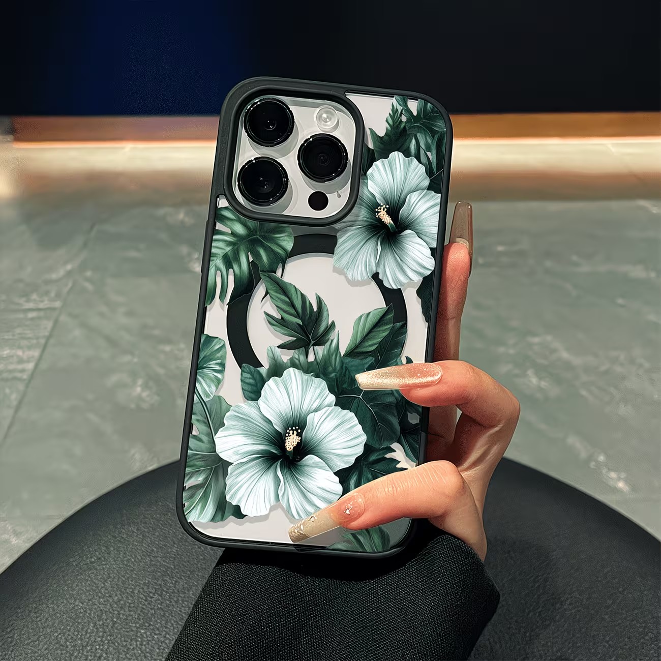 Phone Cases Clear - Funda para Teléfono con Estampado Floral