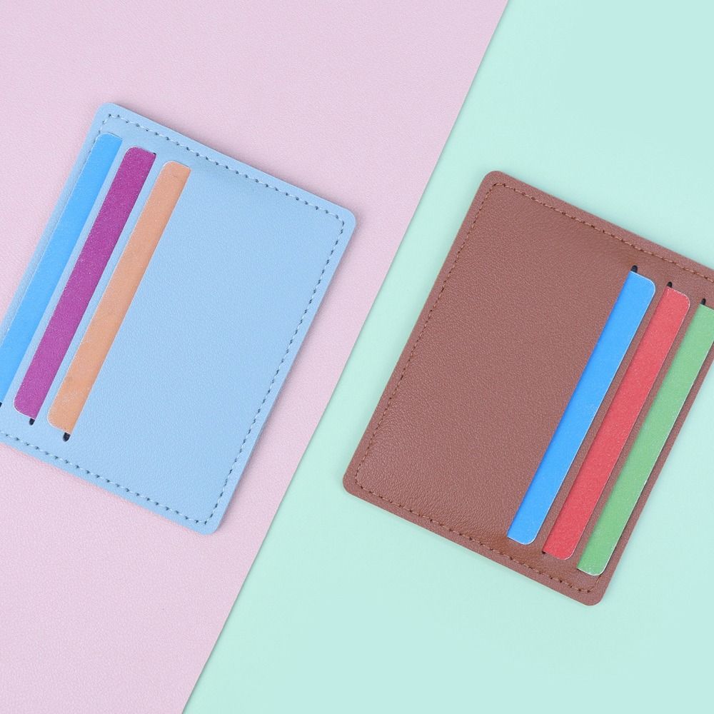 Nuevo Tarjetero de Cuero PU, 5 - Slim Card Slot Case reseña y precio